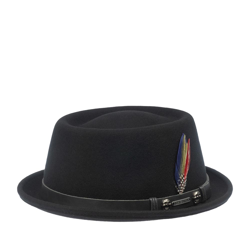 Шляпа унисекс Stetson 1698107 PORKPIE черная, р. 61