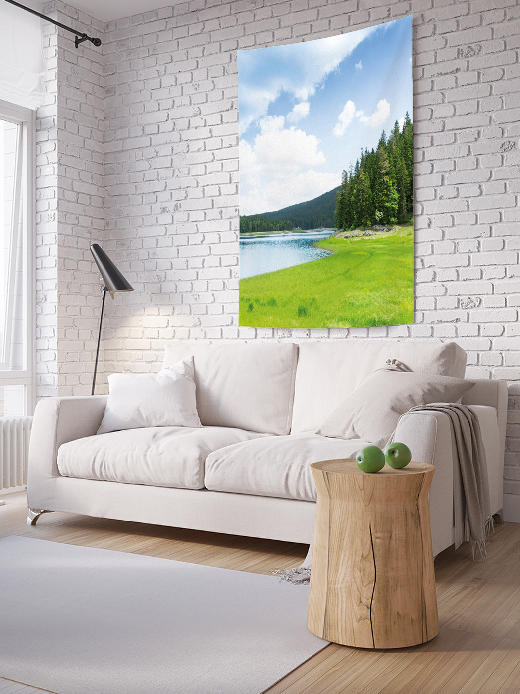 

Вертикальное фотопанно на стену JoyArty Поляна у озера 150x200 см, Поляна у озера