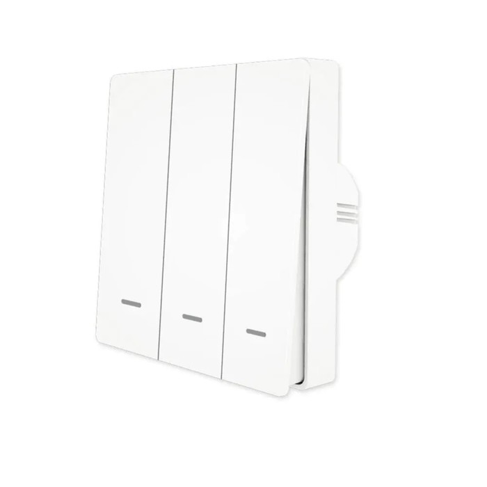 фото Умный выключатель moes gang smart switch zs-b-eu3, zigbee, 3 кнопки, таймер, расписание