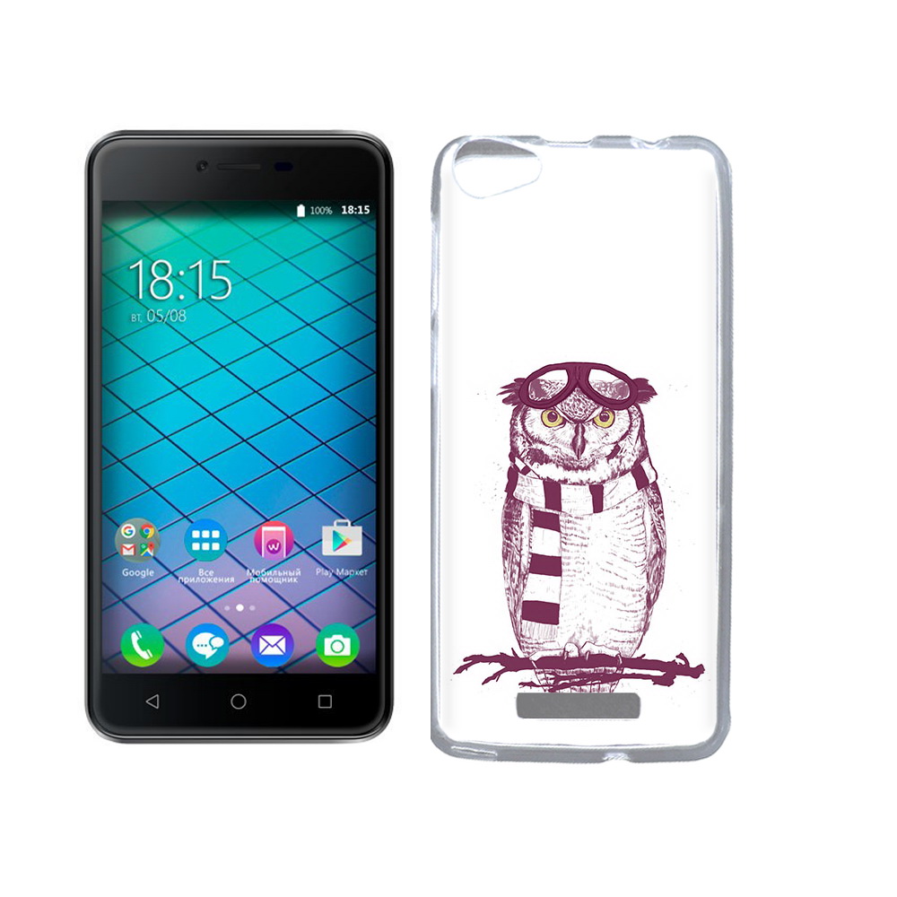 

Чехол MyPads Tocco для BQ 5059 Strike Power сова-летчик, Прозрачный, Tocco