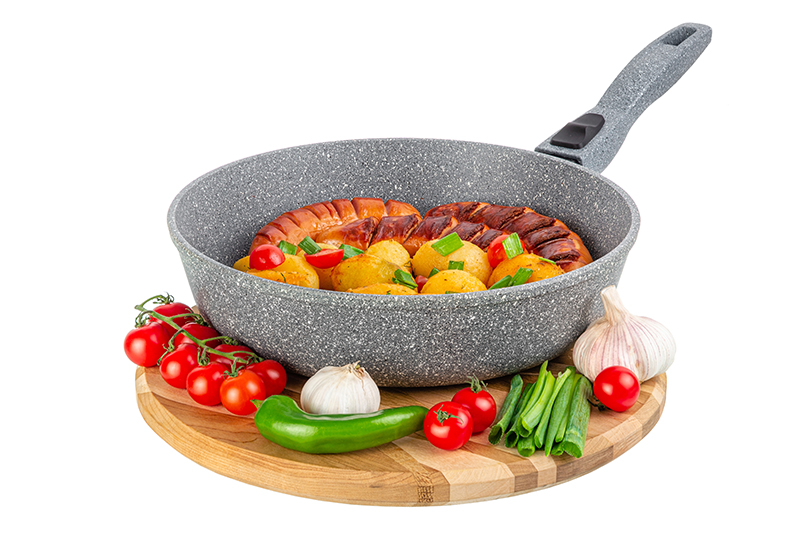 

Сковорода глубокая Elan Gallery ГАРМОНИЯ ВКУСА Серый мрамор без крышки 26 см,съёмная ручка, Темно-серый, Elan Gallery-75
