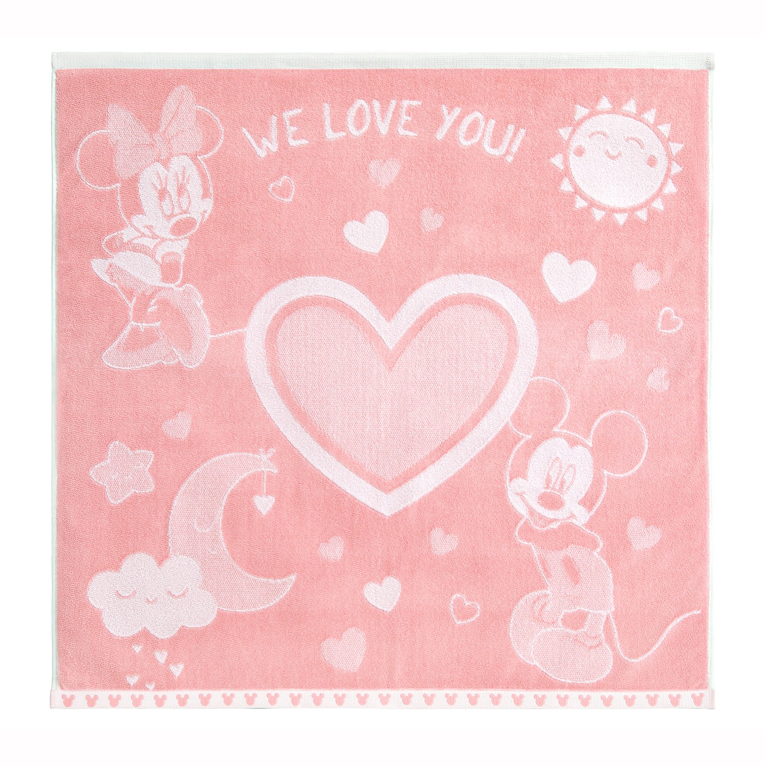 фото Детское махровое полотенце loveme mickey&minnie we love 100х100см, 100% хлопок, 771723