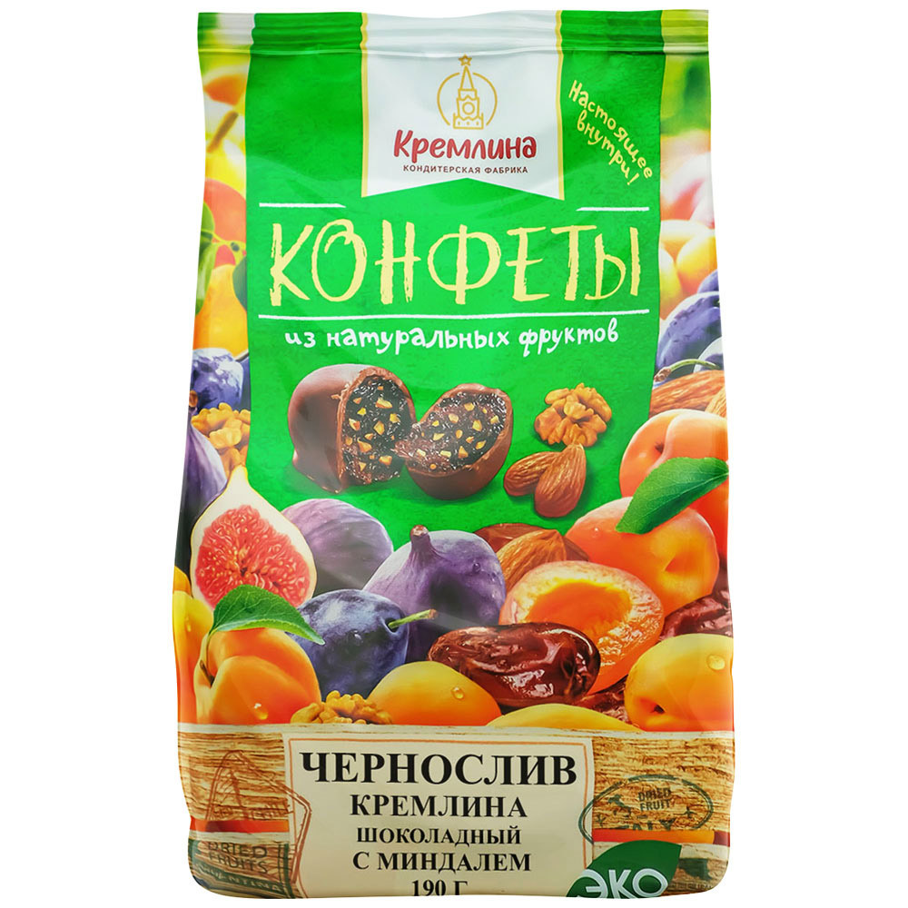 Чернослив Кремлина шоколадный с миндалём 190 г