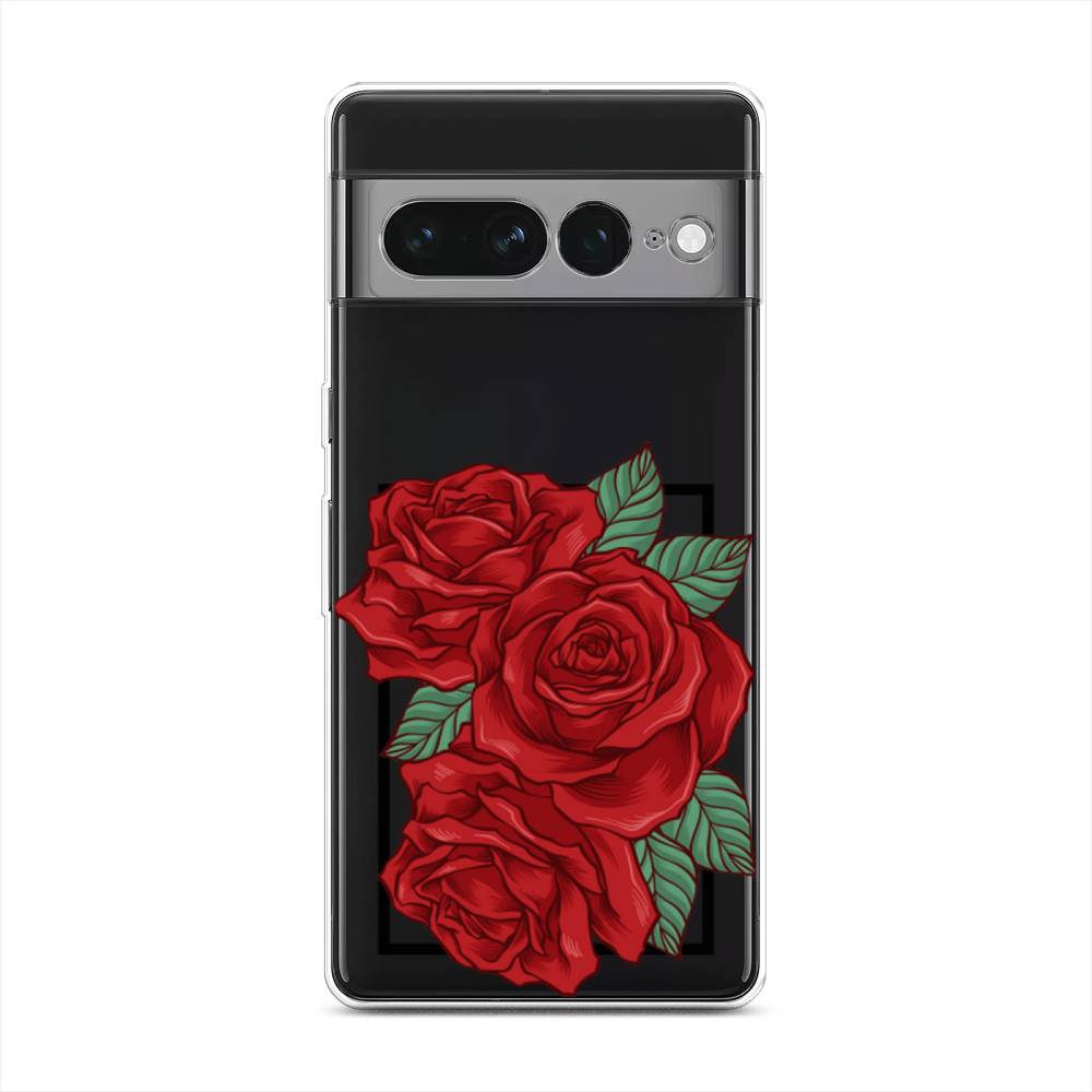 

Чехол для Google Pixel 7 Pro "Три алые розы", Красный, 271350-2