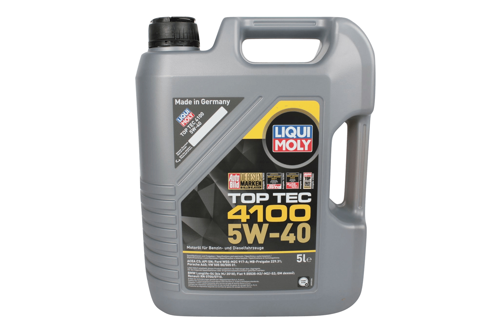 фото Моторное масло liqui moly top tec 4100 5w40 5 л
