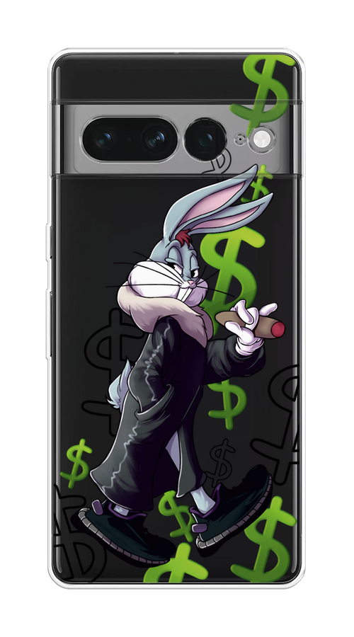 

Чехол на Google Pixel 7 Pro "Rich Bugs Bunny", Зеленый;черный;голубой, 271350-6