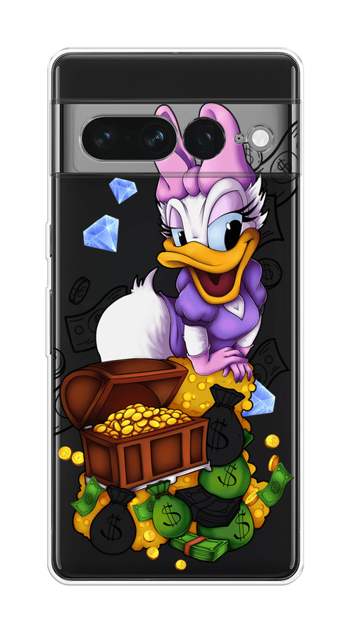 

Чехол на Google Pixel 7 Pro "Rich Daisy Duck", Коричневый;белый;фиолетовый, 271350-6