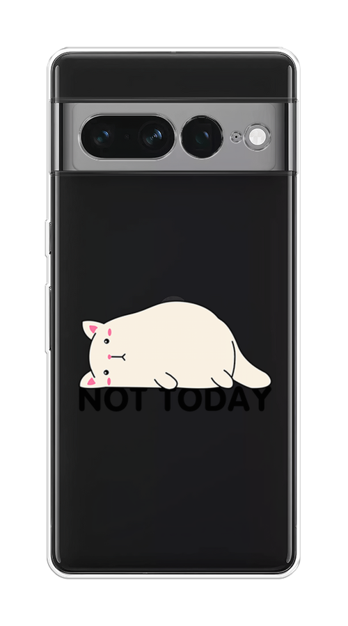 

Чехол на Google Pixel 7 Pro "Cat not today", Белый;розовый;черный, 271350-1