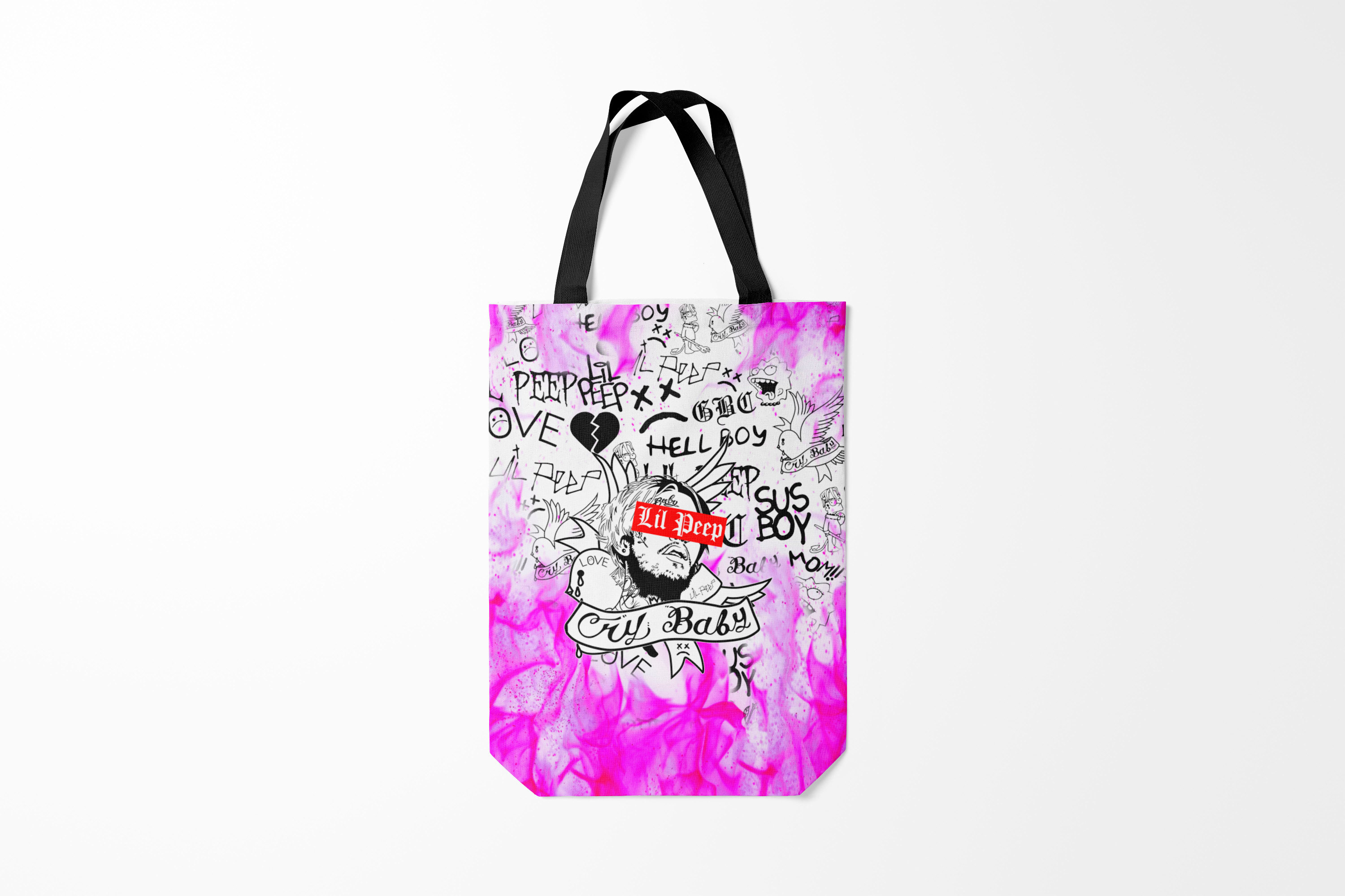 

Сумка шoппер унисекс Burnettie Lil Peep Rose, черный, Lil Peep Rose