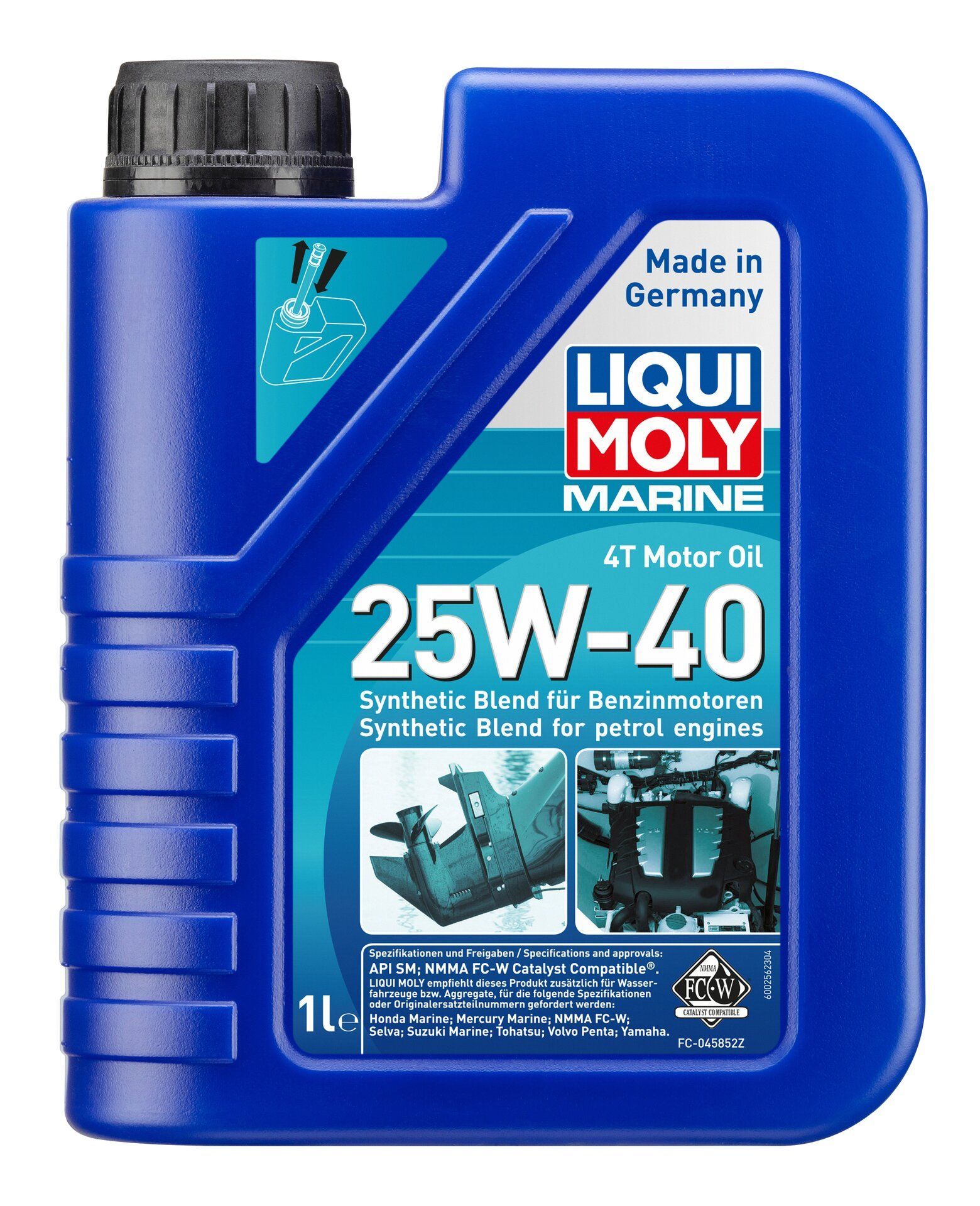 Моторное масло LIQUI MOLY Marine 4T Motor Oil 25W40 1л