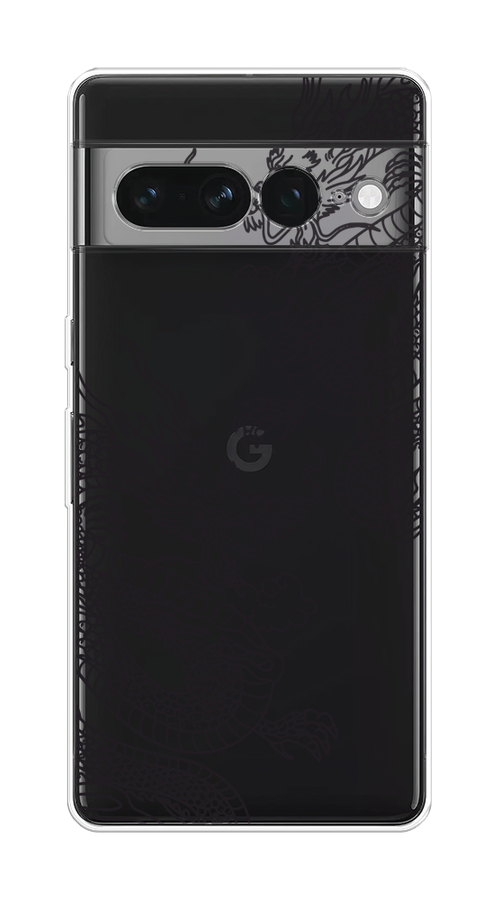 

Чехол на Google Pixel 7 Pro "Два китайских дракона", Серый;черный, 271350-1