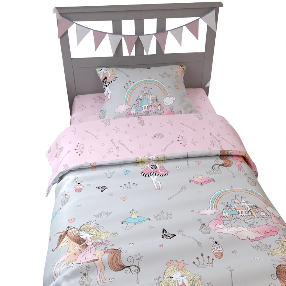 

Комплект в кроватку AmaroBaby 3 пр. 1,5 спальный TIME TO SLEEP (СКАЗКА, серый), AMARO-3403