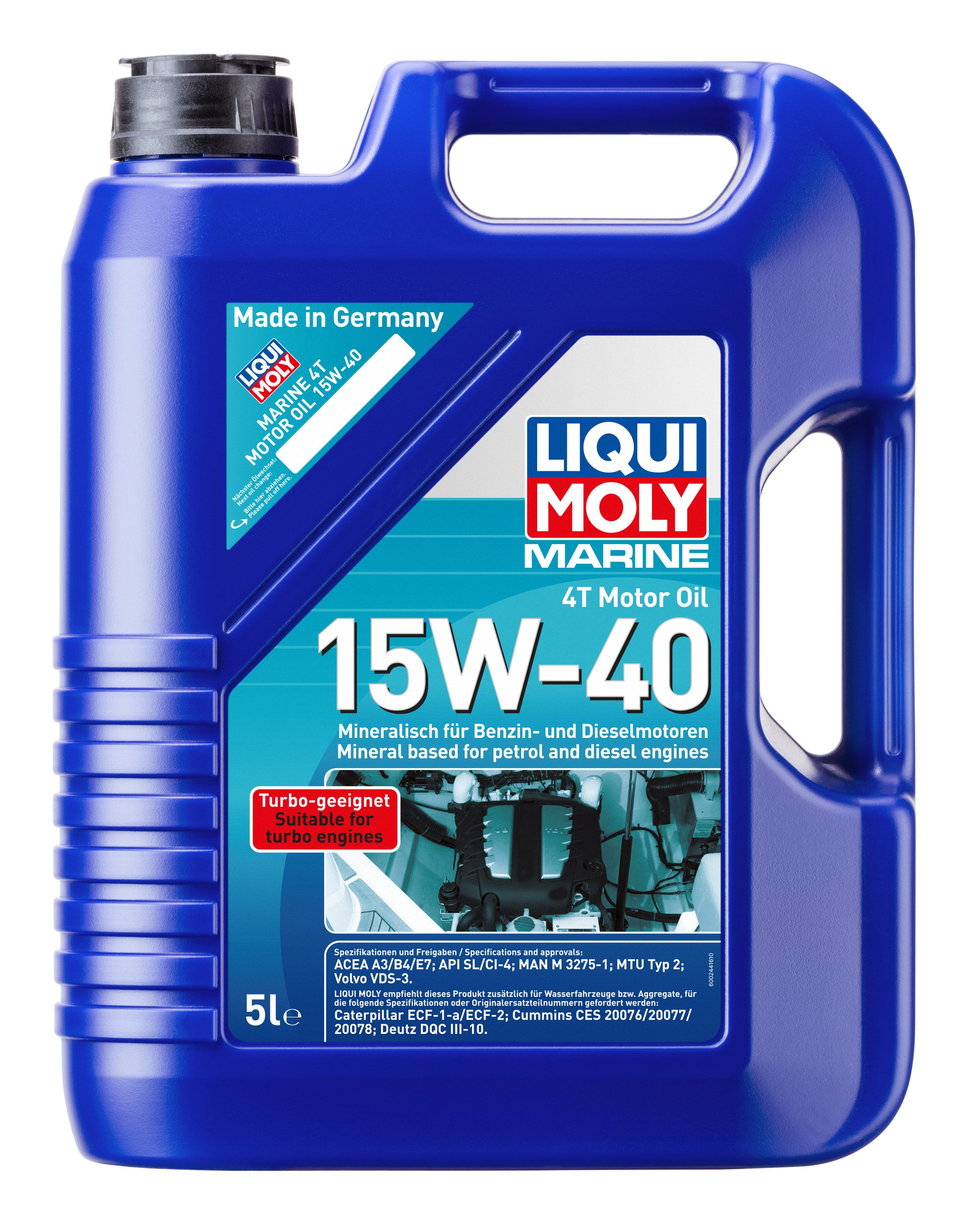 Моторное масло Liqui Moly Marine 4T Motor Oil 15W40 5л