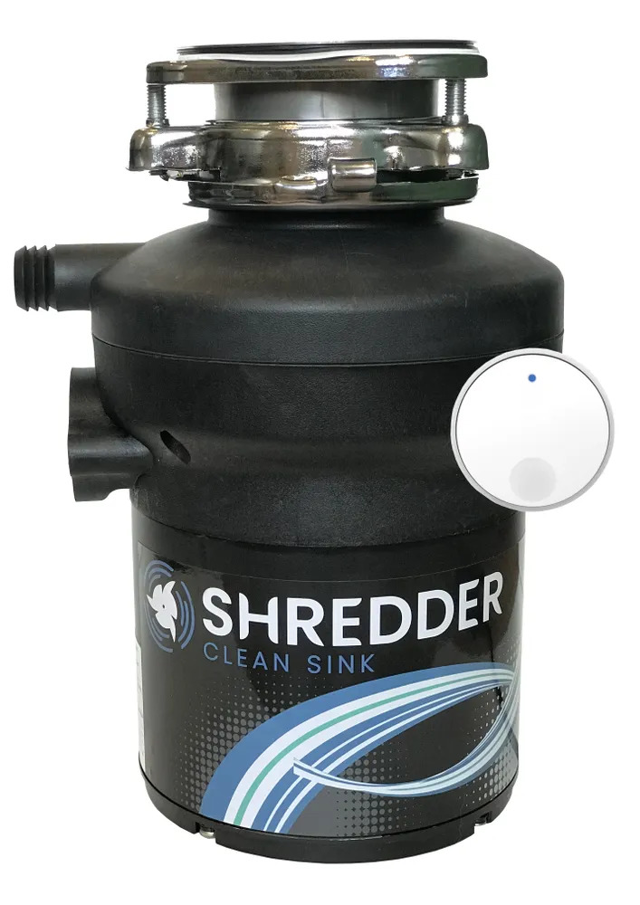 фото Измельчитель пищевых отходов shredder-cs 750w ac-bl+ дистанционная кнопка управления