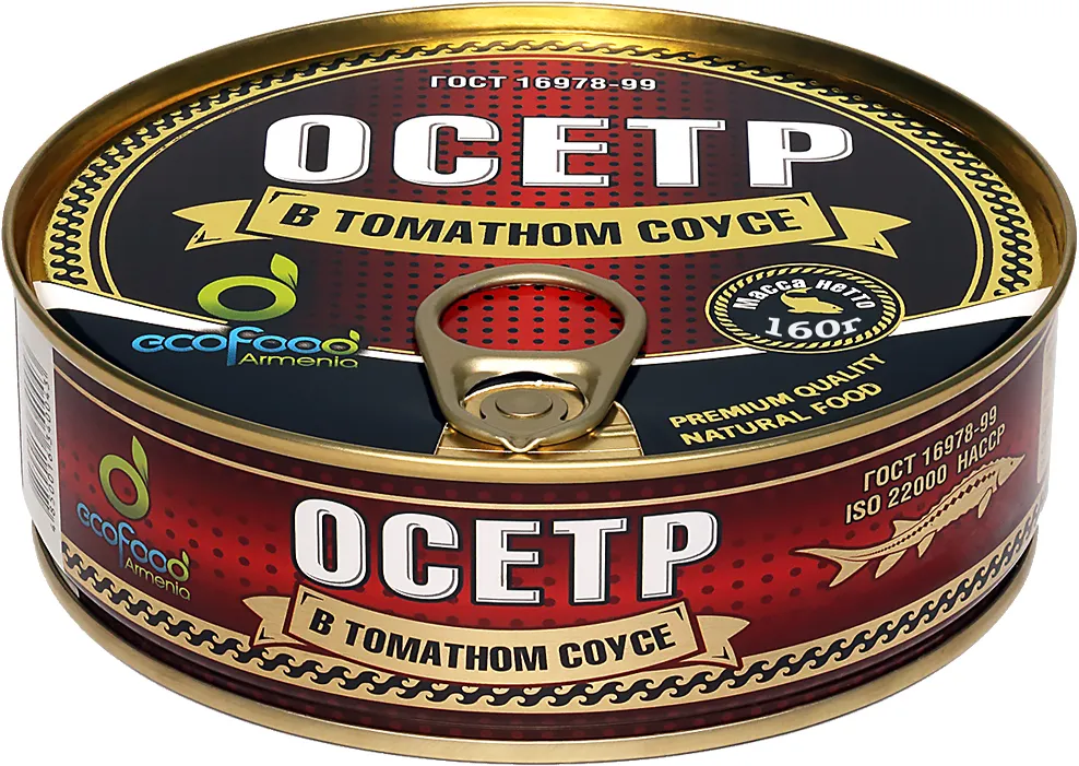 

Осетр EcoFood в томатном соусе 160г