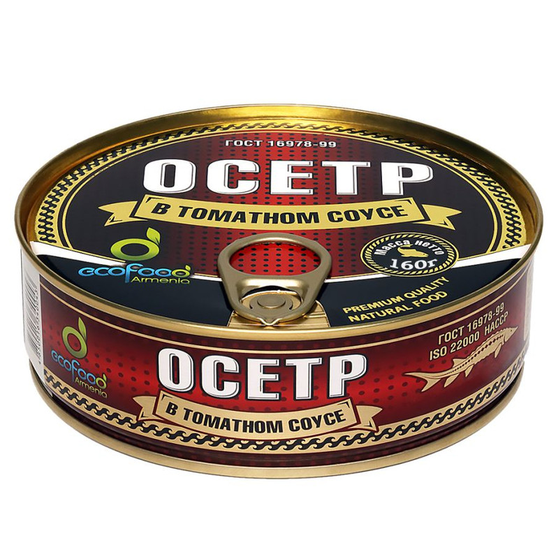 Осетр EcoFood в томатном соусе 160г