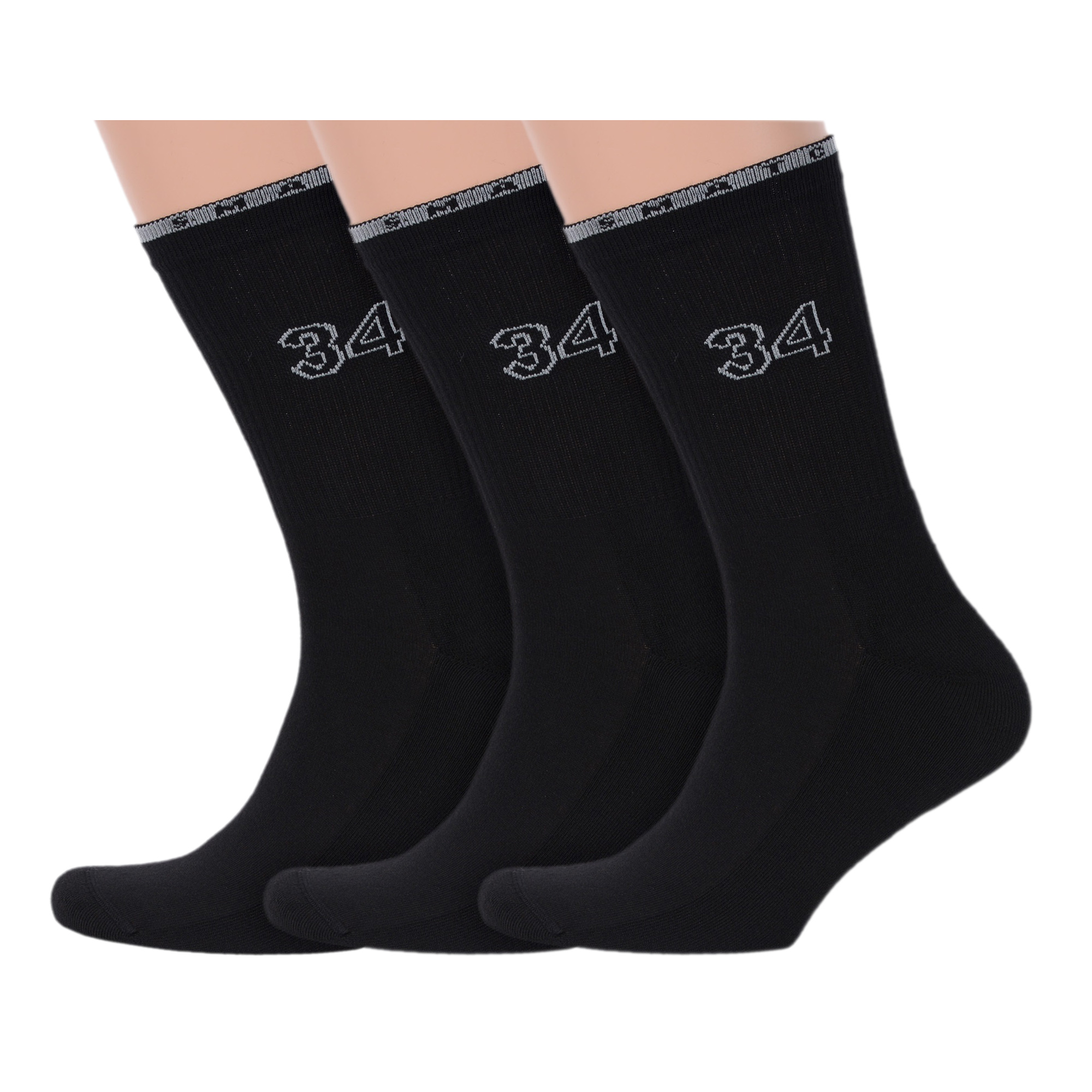 Комплект носков мужских LorenzLine 3-С4М черных 27-31