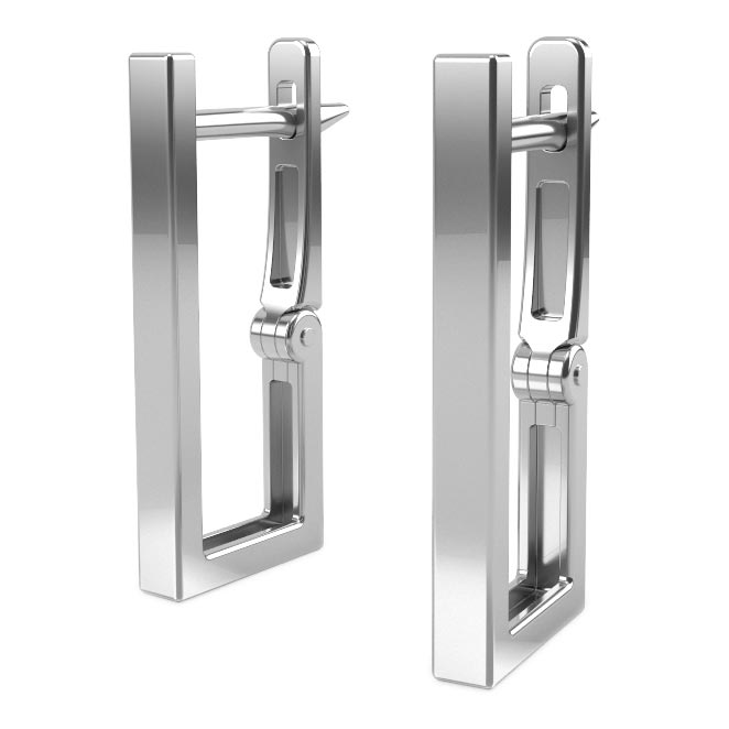 Серьги из белого золота Graf Кольцов HP-S105/B