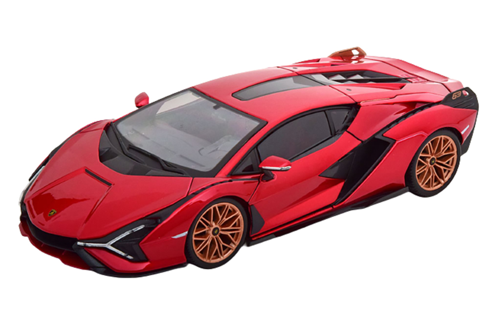 

Модель коллекционная BBURAGO Lamborghini sian FKP37 2020 red metallic, Красный