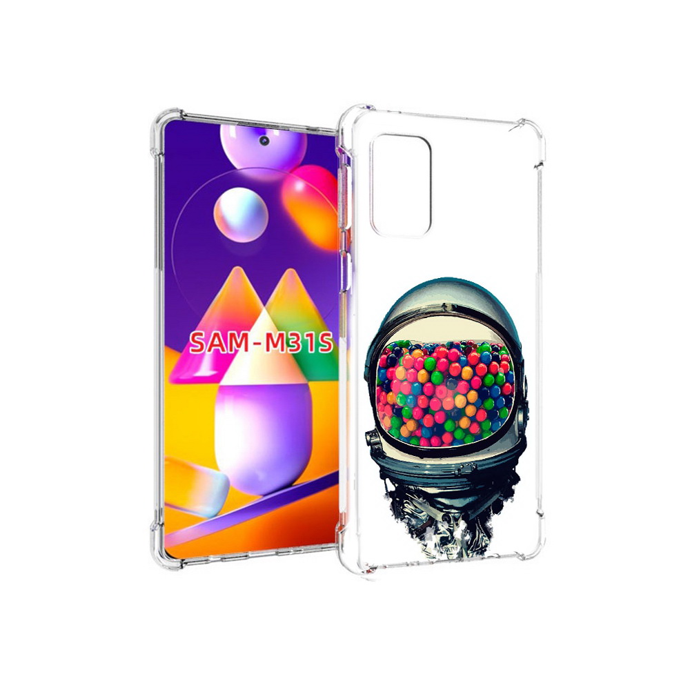 

Чехол MyPads Tocco для Samsung Galaxy M31s шлем космонавта (PT152186.489.700), Прозрачный, Tocco