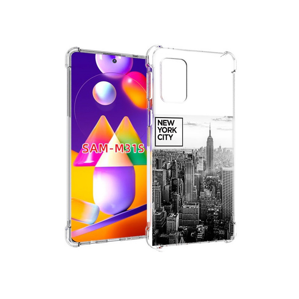 

Чехол MyPads Tocco для Samsung Galaxy M31s черно белый ньюерк (PT152186.489.686), Прозрачный, Tocco