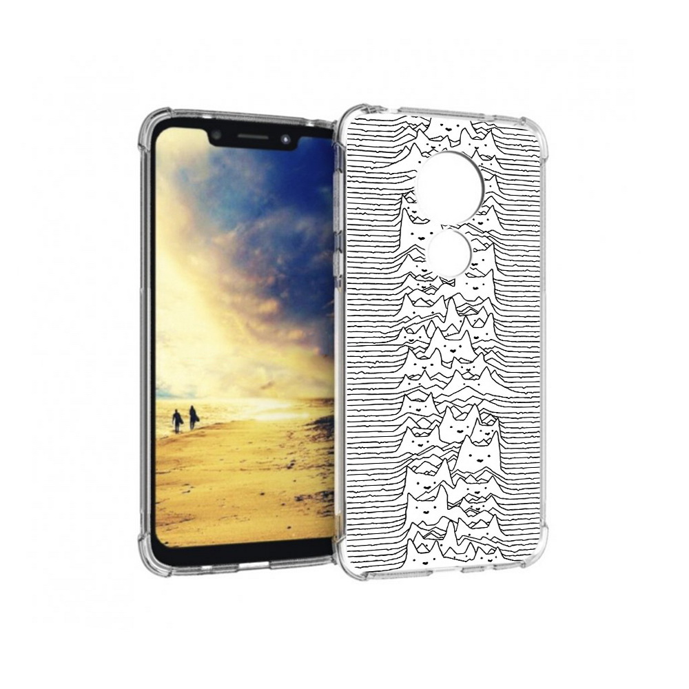 

Чехол MyPads Tocco для Motorola G7 Power черно белые коты 3D (PT227059.362.682), Прозрачный, Tocco
