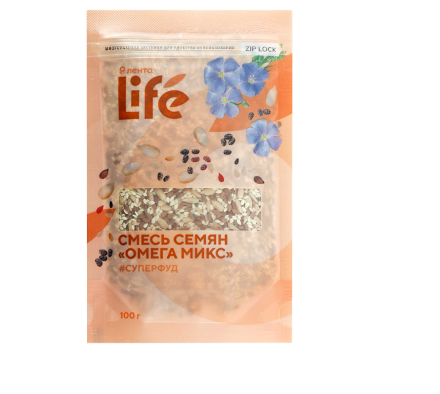 Смесь семян Лента Life Омега микс 100 г