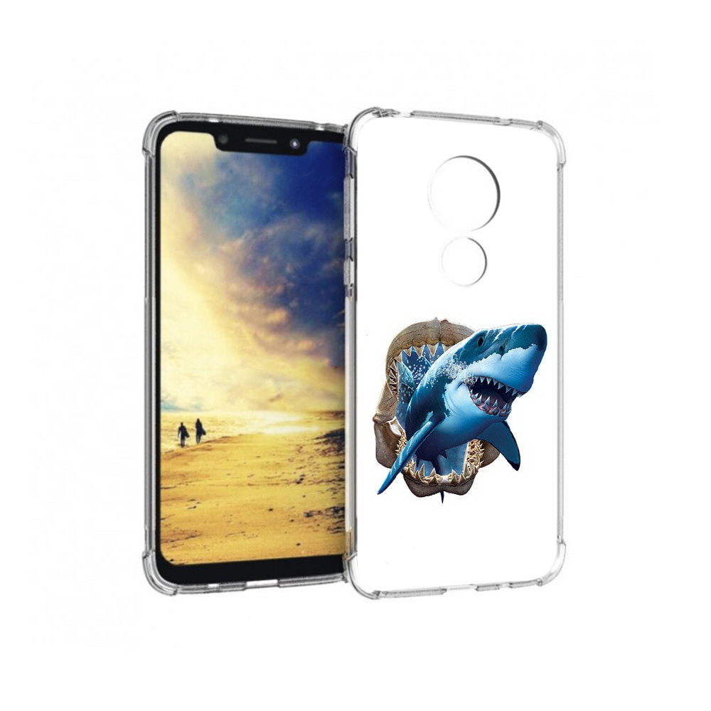 

Чехол MyPads Tocco для Motorola G7 Power челюсти (PT227059.362.675), Прозрачный, Tocco