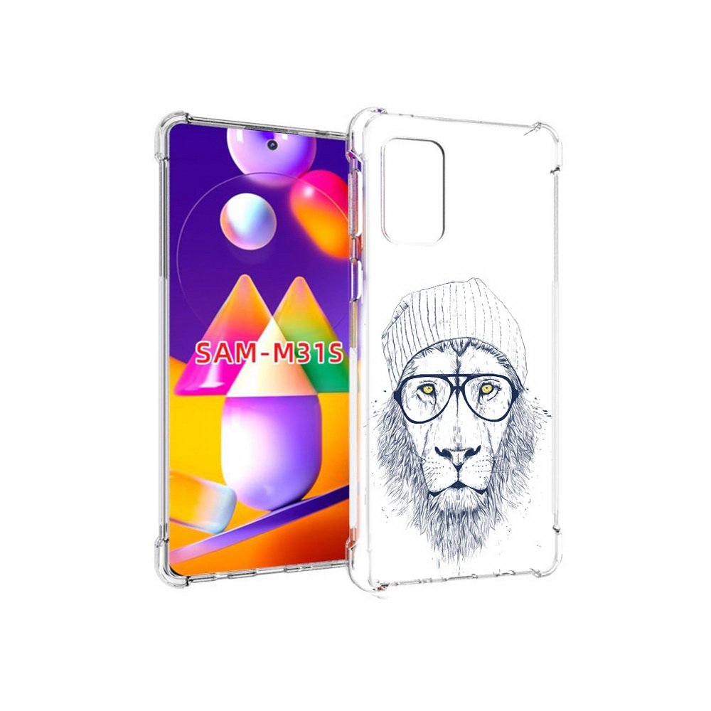 

Чехол MyPads Tocco для Samsung Galaxy M31s хиппи лев (PT152186.489.663), Прозрачный, Tocco