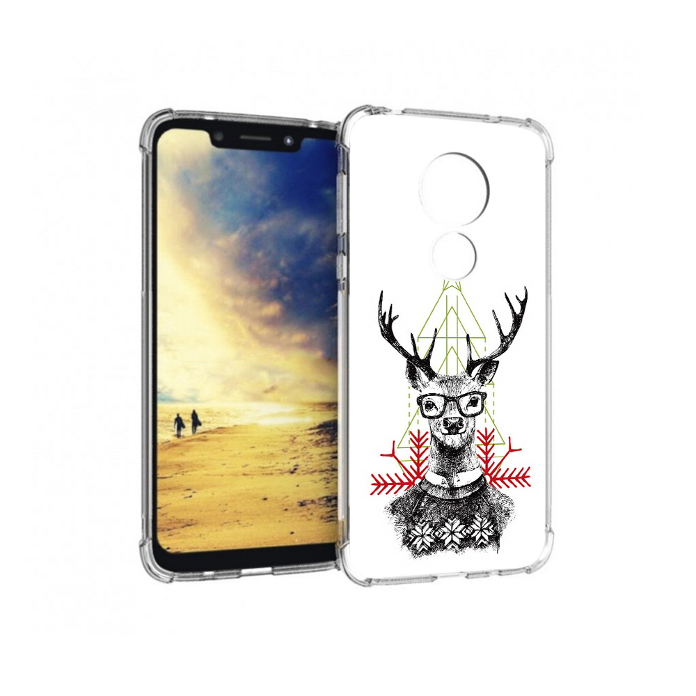 

Чехол MyPads Tocco для Motorola G7 Power умный олень (PT227059.362.652), Прозрачный, Tocco