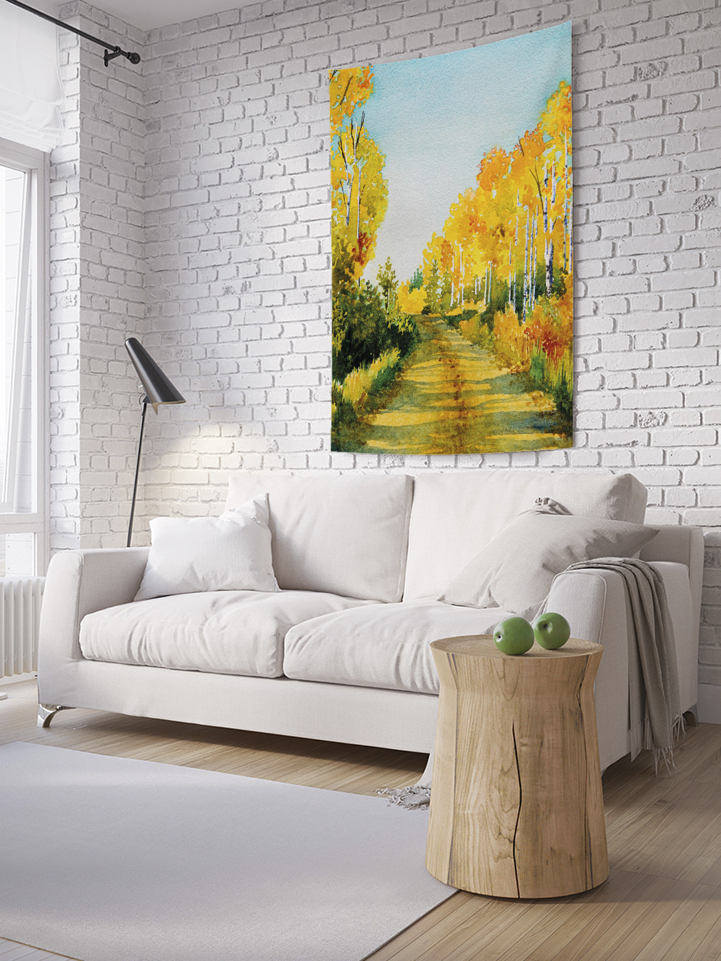 

Вертикальное фотопанно на стену JoyArty Дорога среди берез 150x200 см, Дорога среди берез