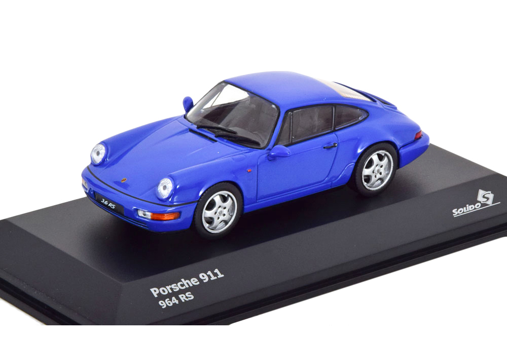 

Модель коллекционная SOLIDO Porsche 911 (964) rs blue, Синий