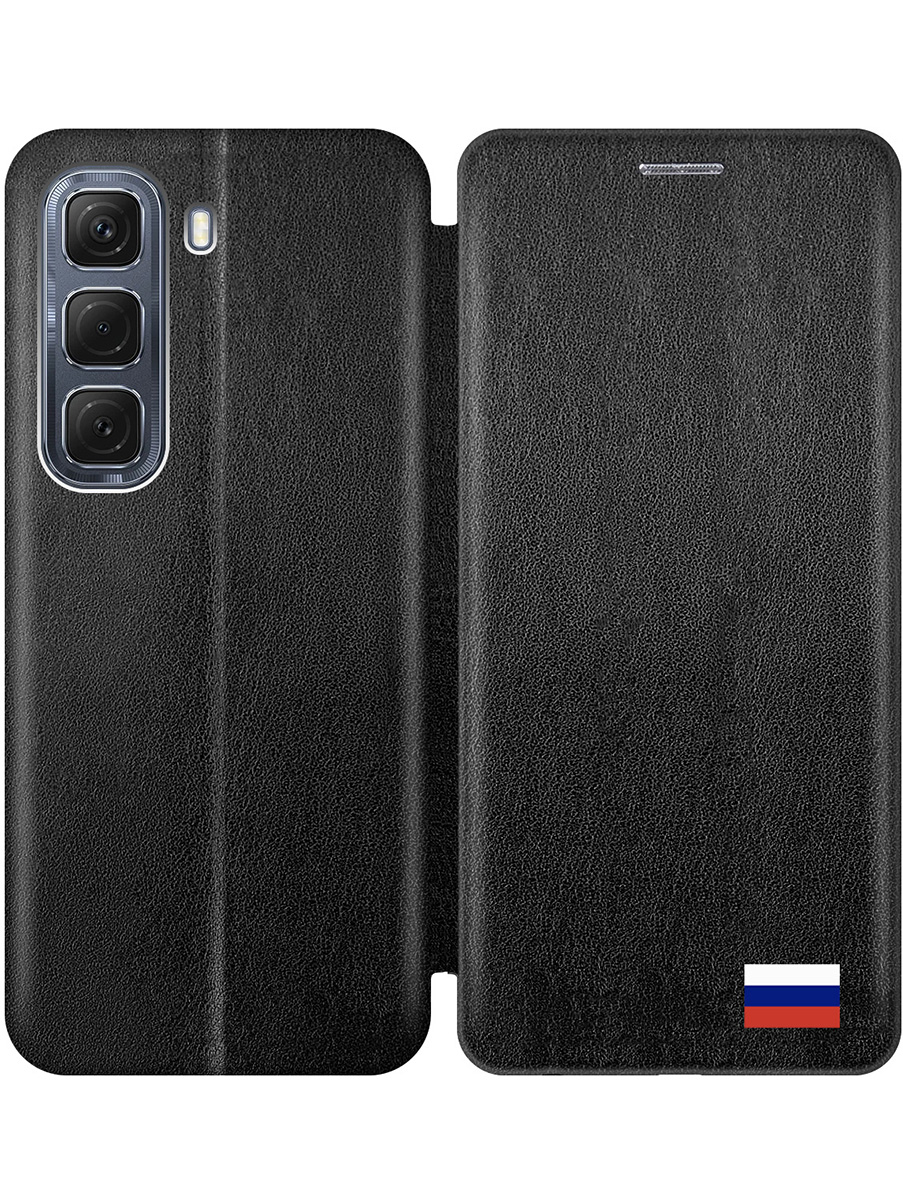 

Чехол-книжка на Infinix Hot 50 4G с принтом "Флаг РФ" черный, Черный;белый;красный;синий, 786718781