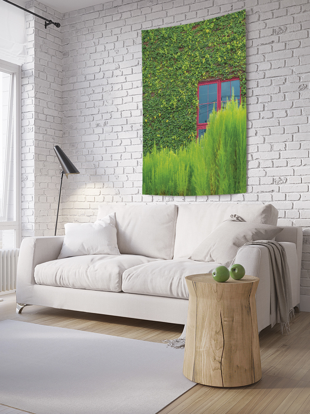 

Вертикальное фотопанно на стену JoyArty Окно среди лиан 150x200 см, Окно среди лиан