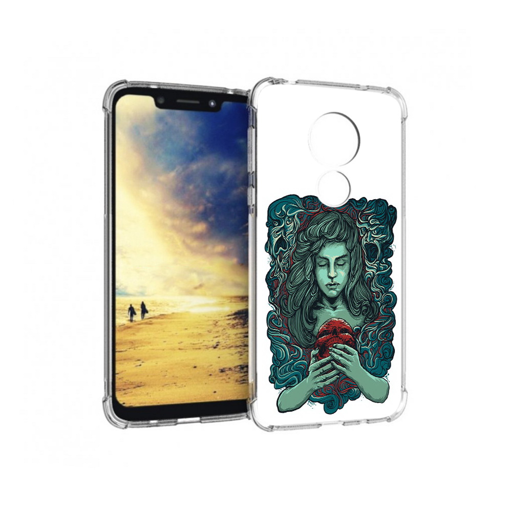 

Чехол MyPads Tocco для Motorola G7 Power спящая девушка (PT227059.362.619), Прозрачный, Tocco