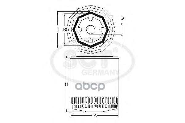 фото Фильтр масляный sct germany sm116 sct арт. sm116