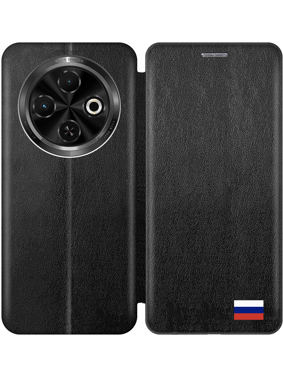 

Чехол-книжка на Tecno Spark 30C с принтом "Флаг РФ" черный, Черный;белый;красный;синий, 786716381