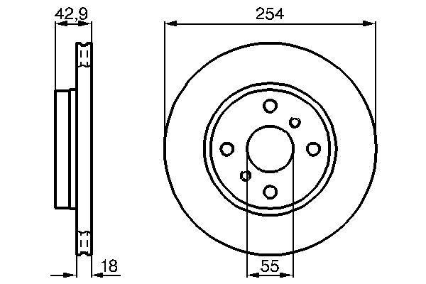 

Тормозной диск BOSCH 0986478585