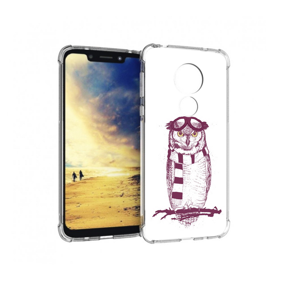 

Чехол MyPads Tocco для Motorola G7 Power сова-летчик (PT227059.362.612), Прозрачный, Tocco