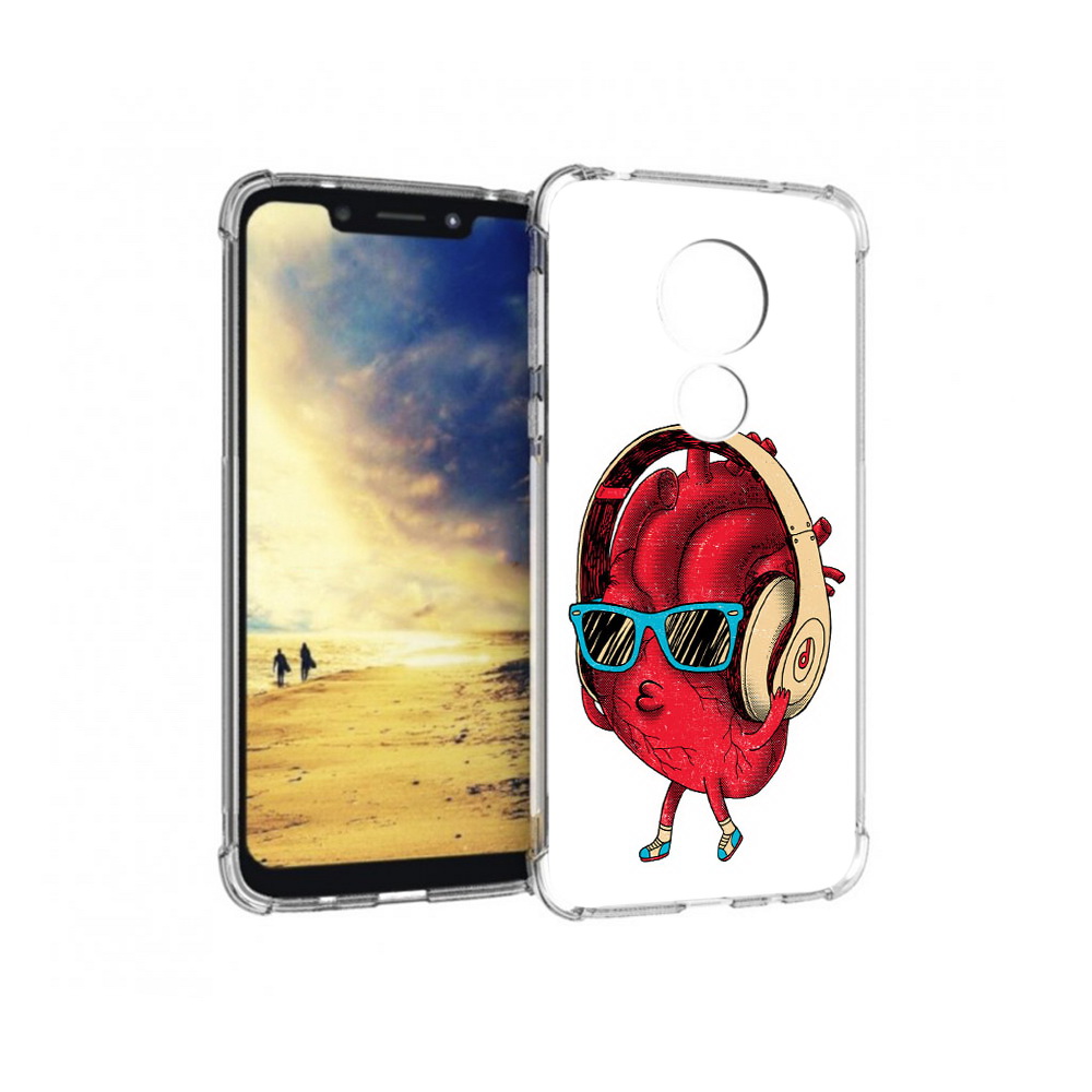 

Чехол MyPads Tocco для Motorola G7 Power слушай сердце (PT227059.362.609), Прозрачный, Tocco