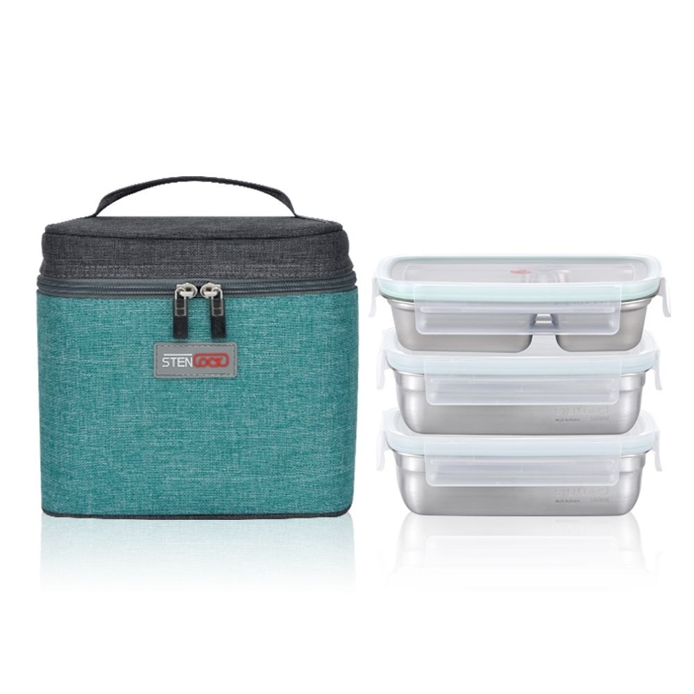 

Набор контейнеров Stenlock Lunch box Pure square, Серебристый