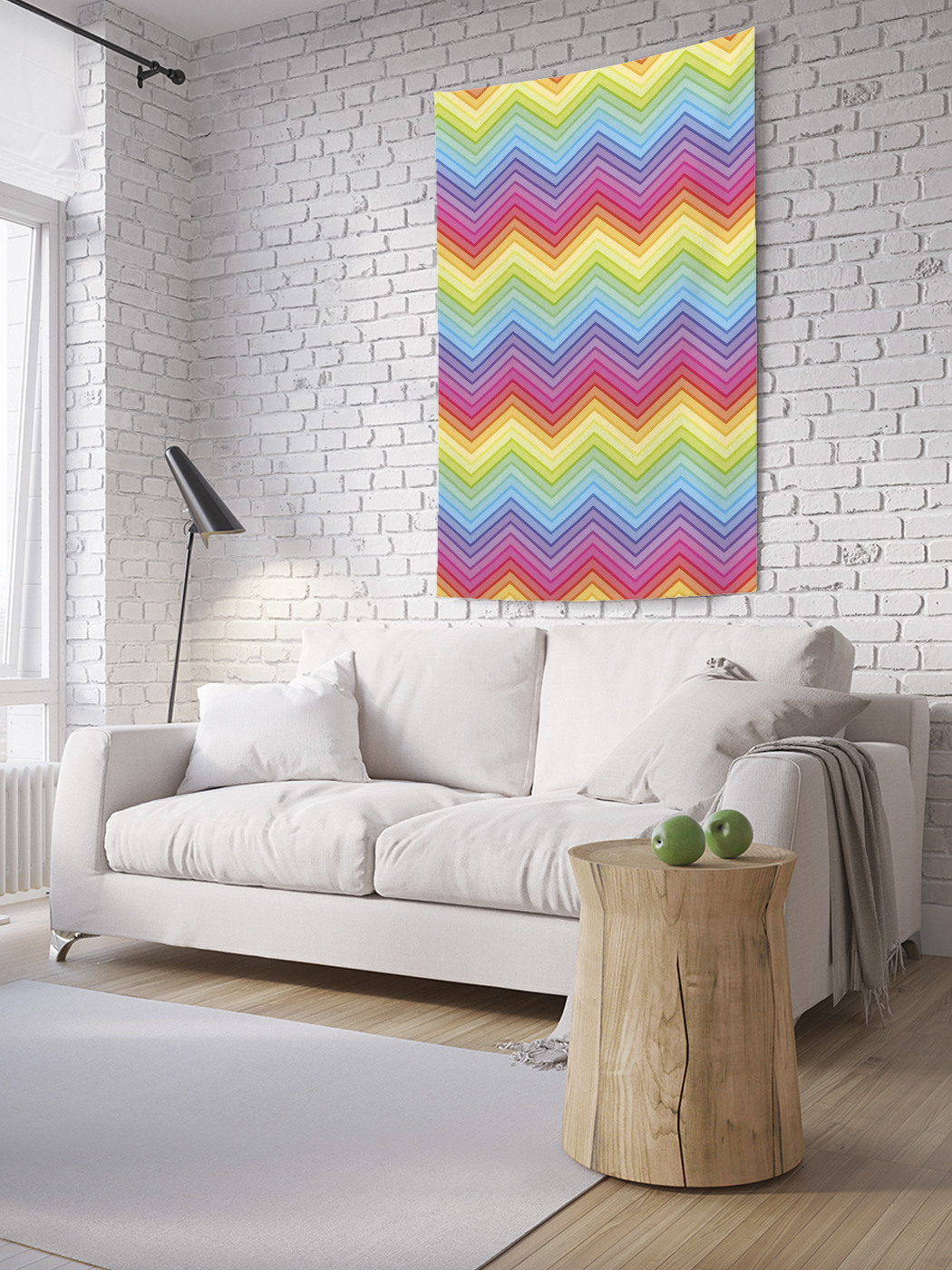 

Вертикальное фотопанно на стену JoyArty Радужный зигзаг 150x200 см, Радужный зигзаг