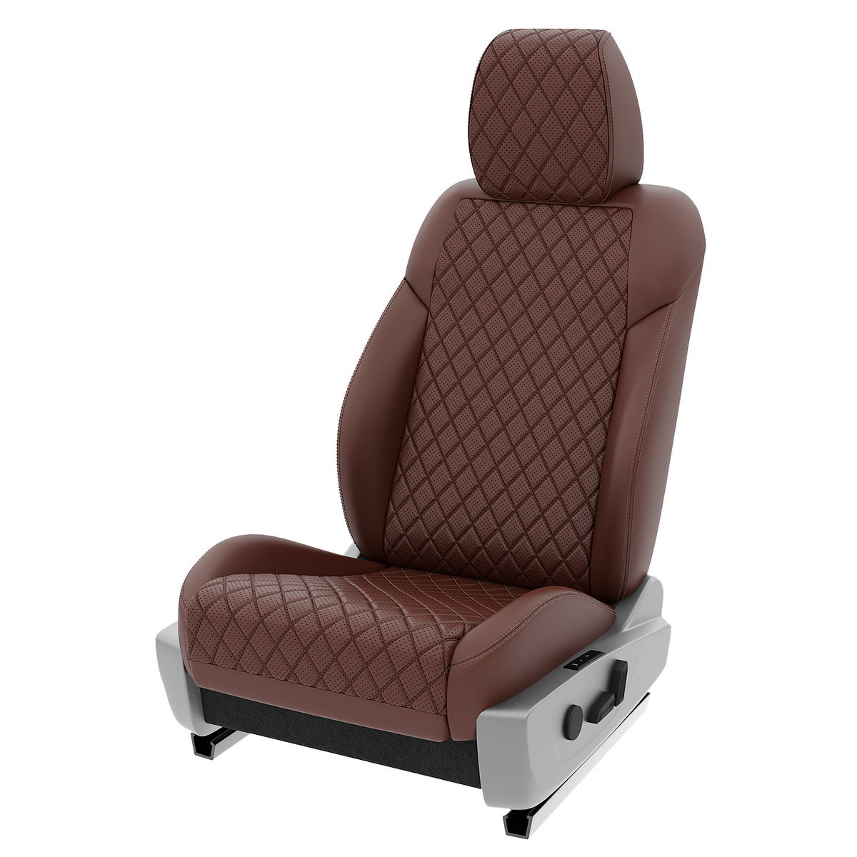 

Чехлы на сиденья Automobiler для KIA Seltos A-A-1139F2S394 Экокожа ромб Шоколадный, Коричневый, A-A-1139