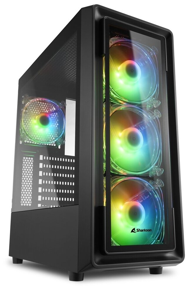 

Корпус для компьютера Sharkoon TK4 RGB Midi-Tower без БП black, TK4 RGB
