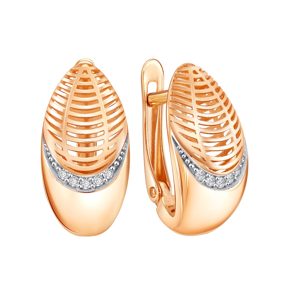 

Серьги из золота 585Gold 302008078, фианит, 302008078