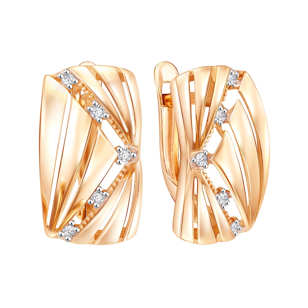 

Серьги из золота 585Gold 302007567, фианит, 302007567