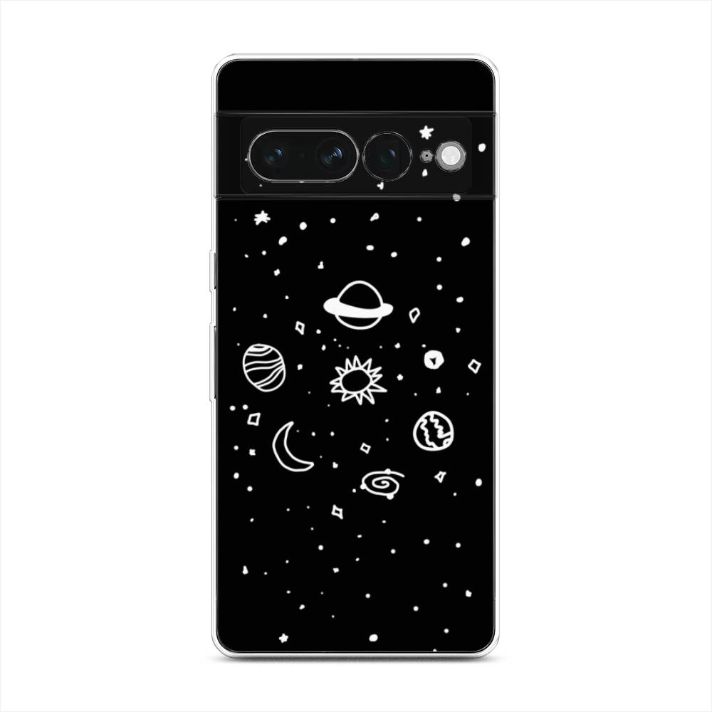

Чехол для Google Pixel 7 Pro "Дудл солнечной системы", Бежевый;серый, 271350-2
