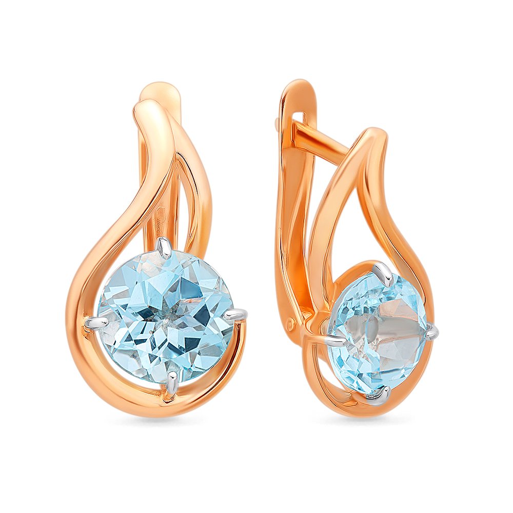 

Серьги из золота 585Gold 202007282, топаз, 202007282