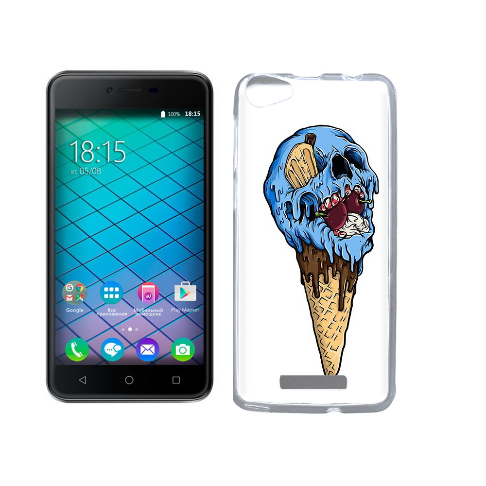 

Чехол MyPads Tocco для BQ 5059 Strike Power мороженное череп, Прозрачный, Tocco