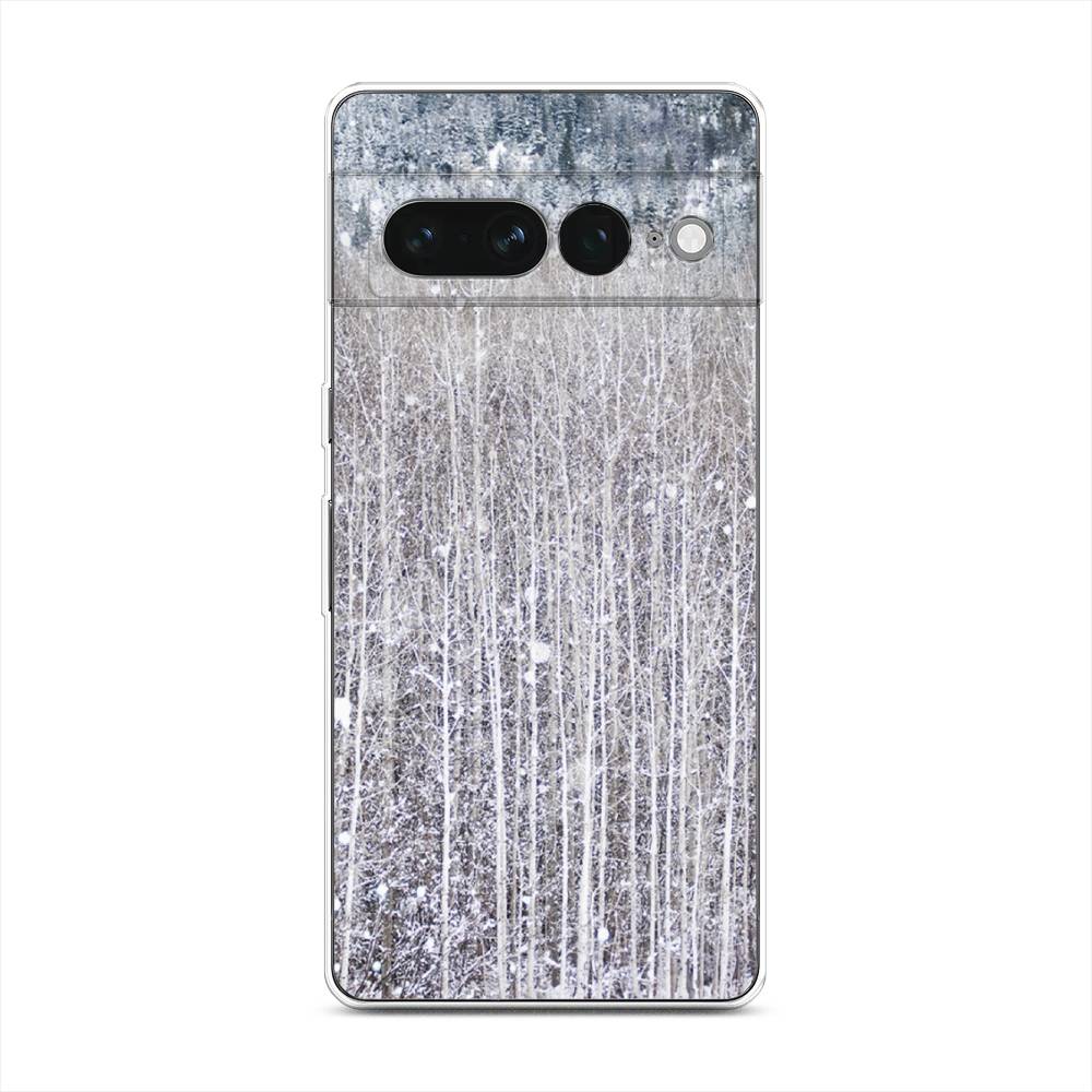 

Чехол для Google Pixel 7 Pro "Снежный лес", Бежевый;серый;белый, 271350-5